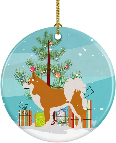 Miniatura 57 de Caroline's Treasures American Toy Fox Terrier - Adorno de cerámica de Navidad para colgar en el árbol de Navidad, decoración para el hogar, Navidad