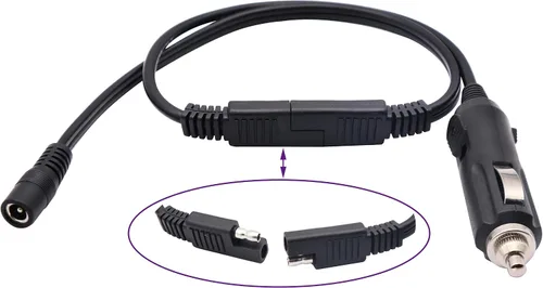 Miniatura 7 de Cable de conectores de CC a SAE, enchufe SAE a CC de 0.217 in x 0.083 in, adaptadores hembra para panel solar de RV, paneles de batería solar, Dc