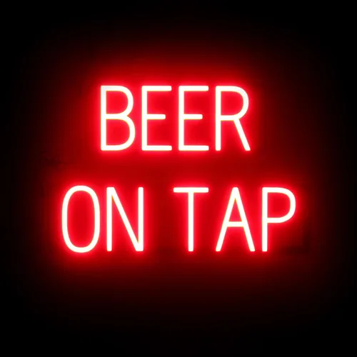 Miniatura 55 de SpellBrite Letrero de cerveza y vino Letrero de cerveza y vino neón, luz LED verde 22.0 x 15.0 pulgadas