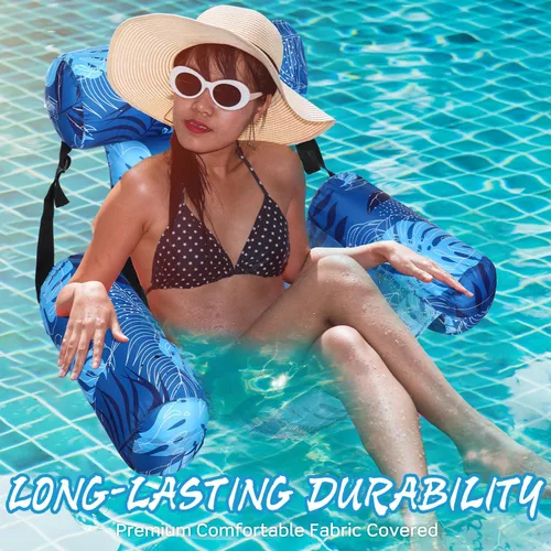 Miniatura 2 de Flotadores inflables para piscina, sillas flotantes para adultos, fideos de piscina inflables para adultos, natación resistente, plantas tropicales