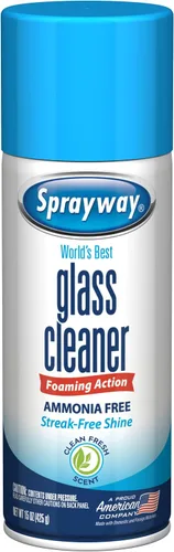 Miniatura 2 de Sprayway Aerosol espumoso limpiador de vidrio, 15 onzas, paquete de 6 Sin amoníaco, sin rayas, de acción rápida Limpia y pule superficies
