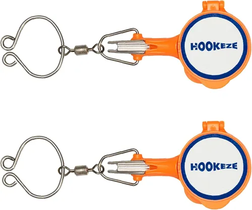 HOOK-EZE Herramienta para atar nudos de pesca | Protege de los anzuelos de pescado | Ata nudos de pesca fácilmente | Gadgets geniales para Naranja