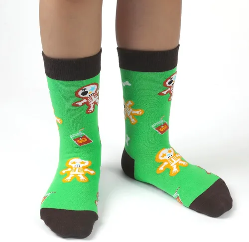 Miniatura 6 de Dsia Zamur Calcetines para niños y niñas, paquete de 4 a 6 unidades + caja de regalo, novedosos calcetines de pantorrilla coloridos para niños de 2