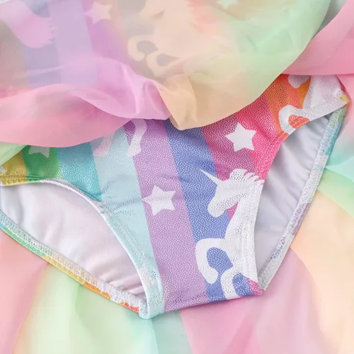 Miniatura 113 de EQSJIU Leotardo de baile de manga larga para niñas, vestido de ballet brillante con copo de nieve, tutú con falda tutú para niñas