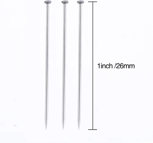 Miniatura 3 de Shappy 1600 alfileres con cabeza fina de satén, alfileres de costura joyería y manualidades, de acero inoxidable, 1-1/16 pulgadas