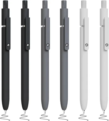 Miniatura 7 de 5 bolígrafos de gel (punta de 0.020 in), bolígrafos retráctiles de tinta negra de secado rápido, punta fina, de primera calidad, lindos bolígrafos