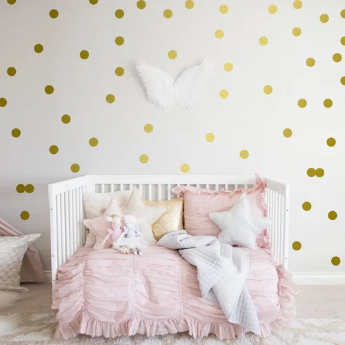 Miniatura 19 de Calcomanías de pared de lunares coloridos, pegatinas de pared de puntos de acuarela para niños, bebés, niñas, adolescentes y habitación de guardería