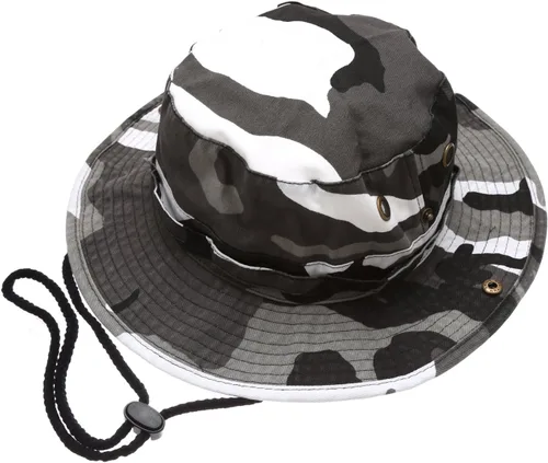 Miniatura 8 de Sombrero de cubeta para verano, para exteriores, para pescar, de safari, de caza, con correa ajustable