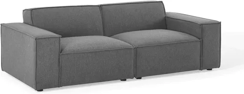 Miniatura 3 de Modway EEI-4111-CHA Restore - Sofá seccional de 2 piezas, color carbón