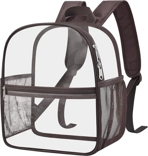 Miniatura 38 de Mochila transparente Oraben para eventos de estadio, mochila transparente para estadio 12x6x12, Negro, Pequeño
