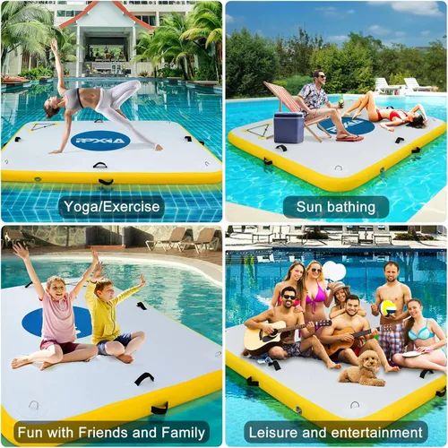 Miniatura 2 de Inflatable Dock- Floating Docks for Lakes 10ft 6ft 8ft 5ft, Inflatable Water Mat Island Float Blow Up Platform for River, Pool, Ocean