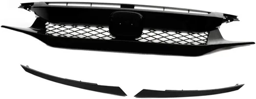 Miniatura 16 de Parrilla delantera superior e inferior cromada compatible con Honda CR-V 2007 2008 2009