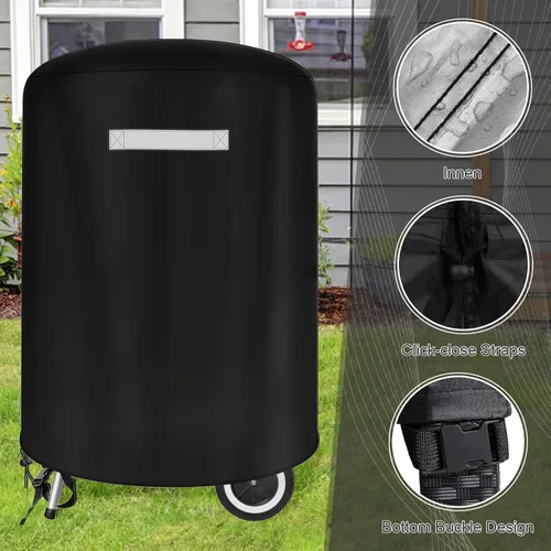 Miniatura 3 de Cubierta redonda para parrilla Weber de 22 pulgadas al aire libre impermeable para parrillas de carbón Kettle - Cubiertas para parrilla de carbón