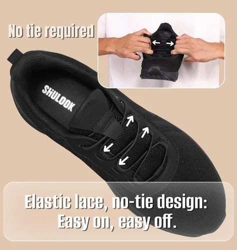 Miniatura 3 de SHULOOK Zapatos de trabajo antideslizantes para hombre, antideslizantes, para cocina, chef, zapatos de trabajo, restaurante, servicio de alimentos