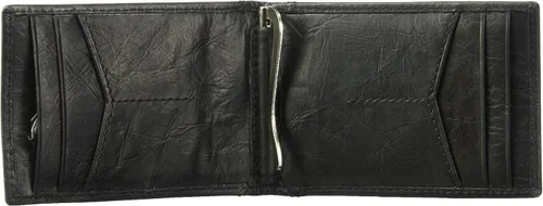 Miniatura 4 de Fossil Cartera de cuero delgada minimalista con clip para dinero plegable con bolsillo frontal para hombre