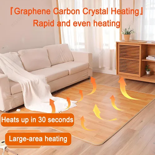 Miniatura 2 de Electric Heated Area Carpet,Under Floor Heating for Carpet,Indoor Circulating Heat,Adjustable Temperature,Durable PVC,Heated Floor Mat,Creates a