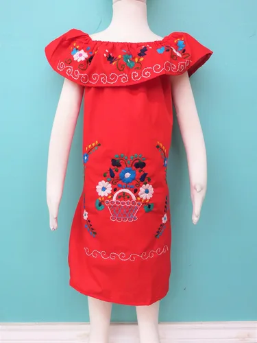 Miniatura 3 de Vestido mexicano Jocie bordado a mano