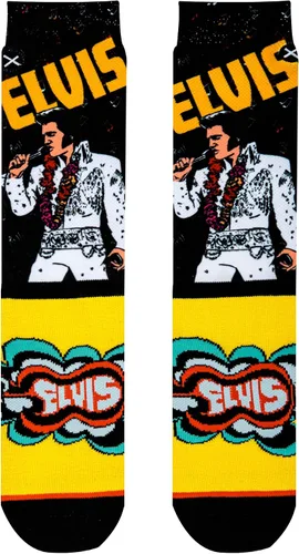 Miniatura 5 de Odd Sox, Elvis Presley, The King of Rock N Roll - Calcetines para hombre, divertidos regalos de coleccionista, Negro