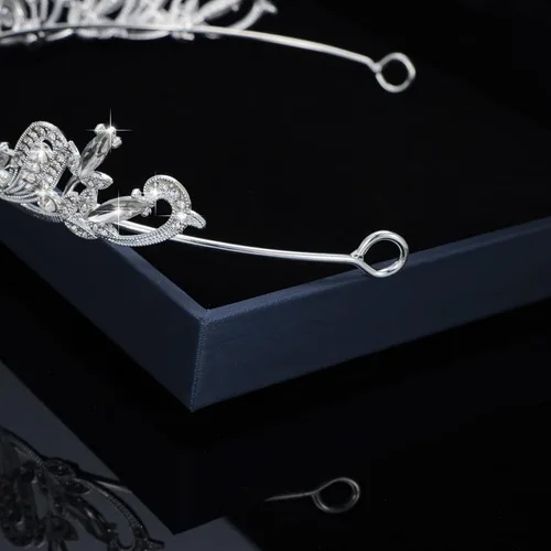 Miniatura 7 de Kamirola Diadema de coronas y tiaras de cristal para niñas o mujeres, fiesta de cumpleaños, boda, graduación, novia, Navidad, San Valentín, TR20