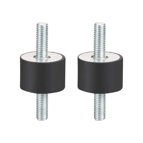 Miniatura 6 de uxcell Soportes de goma de 0.591 x 0.591 in, aisladores de vibración, amortiguador con pernos M5 x 0.394 in, 2