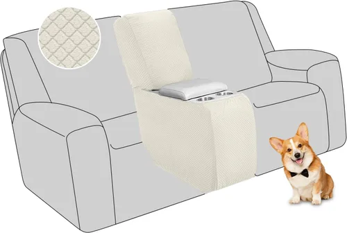 Miniatura 18 de ALIECOM Funda para Consola Central de Sillón Reclinable, Funda Elástica para Sofá Seccional Reclinable en Forma de L, Funda de Esquinas para Sofá
