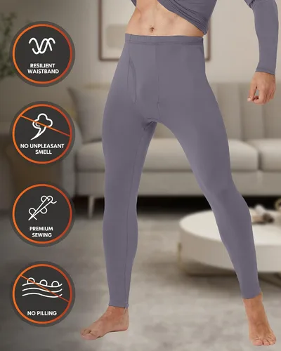 Miniatura 3 de CL convallaria 2 Pack Long Johns Thermal Underwear for Men Soft Fleece Lined Base Layer Cold Weather Set XS-4XL