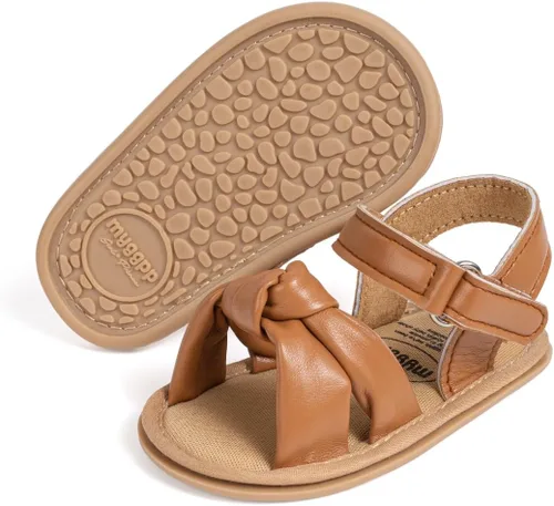 Miniatura 114 de Meckior Sandalias de verano con punta abierta y suave de piel sintética para bebés y niñas pequeñas