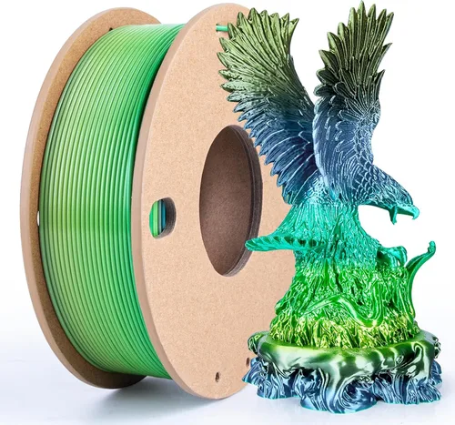 Miniatura 9 de Filamento de seda PLA para impresora 3D Filamento de seda PLA de triple color 1.75mm Filamento para impresión 3D Compatible con la mayoría de Tri