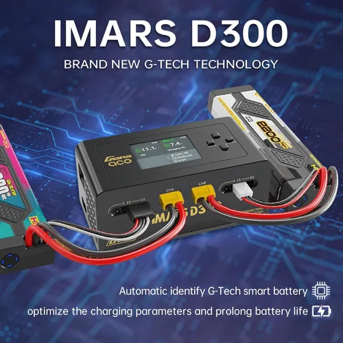 Miniatura 2 de Lipo Cargador de batería IMARS D300Gens。 Cargador de batería Lipo Serie G-Tech Smart Dual Lipo Balance Cargador AC 300W DC 700W (350W x 2), cargador