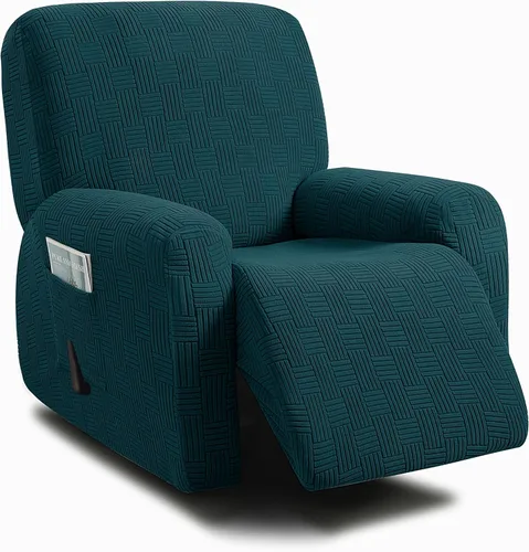 Miniatura 10 de ULTICOR - Juego de 8 fundas para sofá reclinable de jacquard, fundas para sofá reclinable elásticas para 3 cojines, gruesas, suaves, lavables Gris