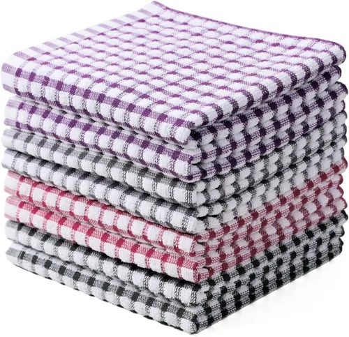 Miniatura 11 de Oeleky Paños de cocina 100% algodón para lavar platos, trapos de cocina de 12 x 12 pulgadas, paños de cocina absorbentes, paquete de 8, paños