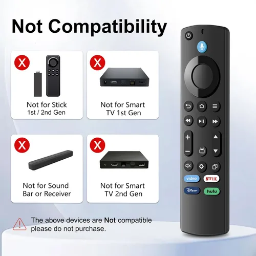 Miniatura 7 de Luyeper Control remoto de TV de repuesto para Amazon Fire Stick (4K Max, 4K, HD), Firestick 3ª generación, TV Cube e Insignia, Toshiba Smart TV