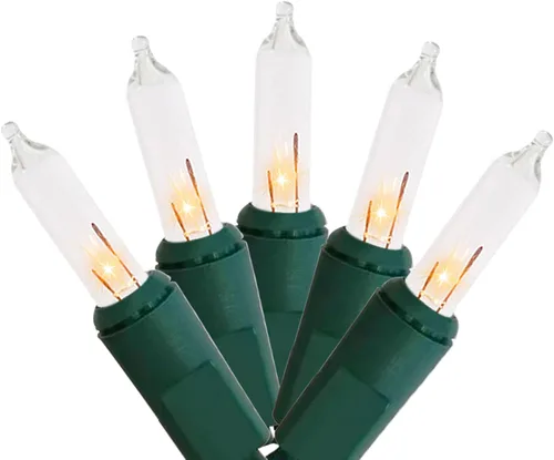 Miniatura 9 de MULTI-SPARKING Luces de Navidad de 5 pies con 10 bombillas, luces de extensión clásicas transparentes incandescentes mini, cable blanco, blanco
