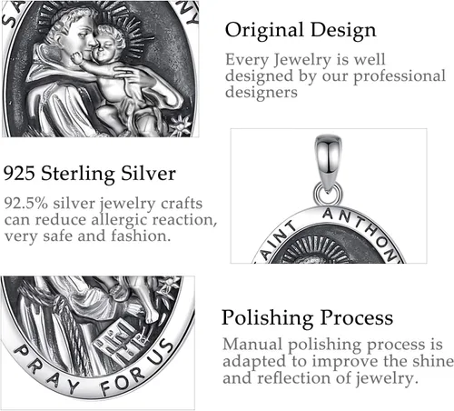Miniatura 9 de CELESTIA Medallas de plata de ley 925 San MiguelSan CristóbalSan BenitoSan GabrielVirgen MaríaJesúsCaravacaMetatrónSello de los Siete Arcángeles