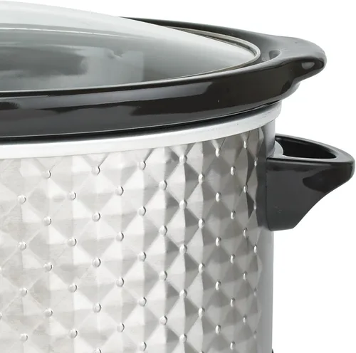 Miniatura 4 de Brentwood Seleccione olla de cocción lenta de 7 cuartos en plata plateado