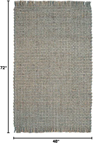 Miniatura 2 de Homespice River Rock - Alfombras trenzadas de granja de 4 x 6 pies, alfombra trenzada gris, alfombras bohemias para decoración de granja
