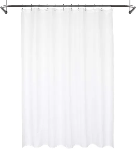 Mrs Awesome Cortina de ducha de tela impermeable, ventosas incluidas, cortina de ducha de tela lavable a máquina para baño, 72 x 72 pulgadas, color