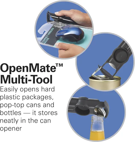 Miniatura 3 de Hamilton Beach OpenStation Abrelatas Eléctrico Automático para Cocina con Herramienta Múltiple y Herramientas de Apertura de Botellas y Frascos