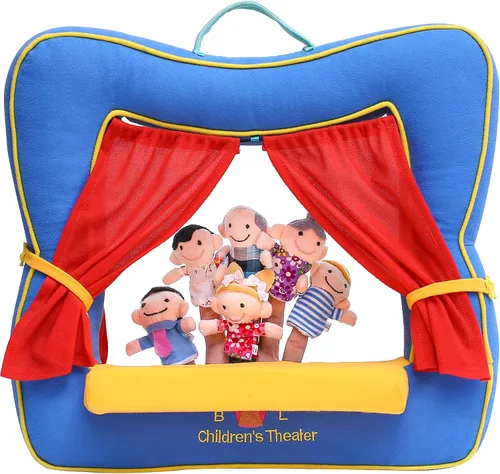 Miniatura 11 de Juego de marionetas de dedo, juego de 20 piezas para la hora del cuento, marionetas de tela con 14 animales más 6 personas miembros de la familia