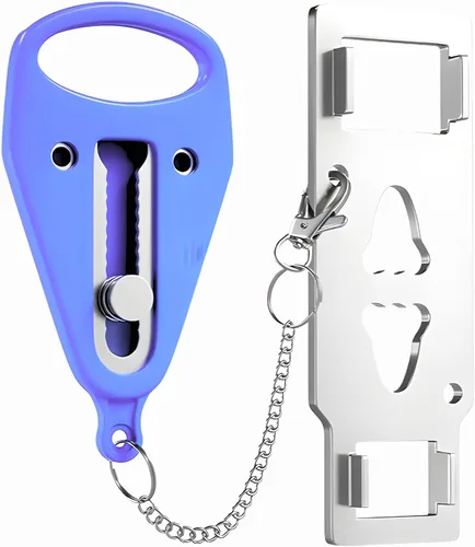 Miniatura 12 de Cerradura de Puerta Portátil Paquete de 2 para Viajes – Cerraduras de Puerta de Hotel para Seguridad de Viajeros – Cerradura de Seguridad de Puerta