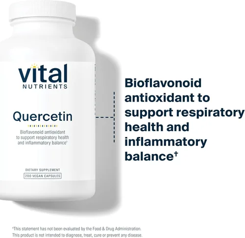 Miniatura 3 de Vital Nutrients Quercetina - Suplemento vegano de quercetina con bioflavonoides para apoyo sinusal, respiratorio, cardíaco e inmunológico, sin