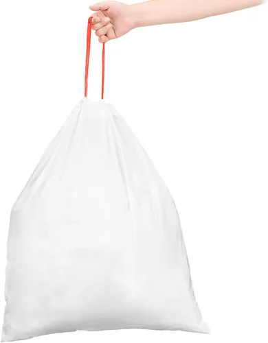 Miniatura 2 de Bolsa de basura pequeña de 4 galones con cordón para botes de basura pequeños de 2 a 4 galones, oficina, cocina, baño, elástico grueso (100 unidades)
