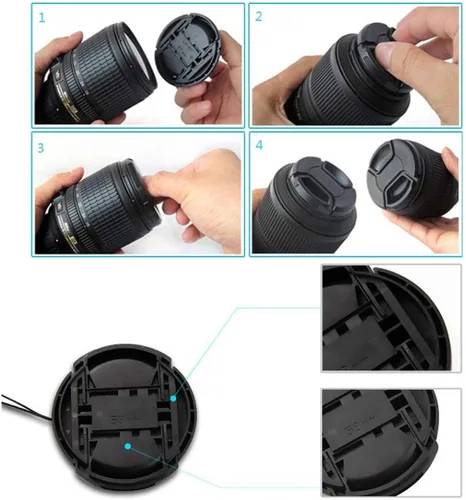 Miniatura 3 de Tapa de lente de 2.165 in compatible con Nikon y para Canon y Sony Cualquier lente con cámara de Ø 2.165 in