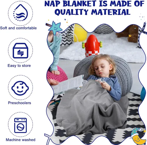 Miniatura 2 de Newwiee 12 mantas de forro polar para cuna, 39 x 59 pulgadas, ligera y acogedora, manta cálida para siesta para niños, niñas, guardería, preescolar