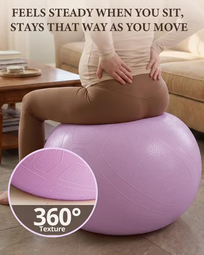 Miniatura 5 de Trideer - Pelota de embarazo y parto de 1.7 mm extragruesa para yoga, maternidad, parto, ejercicio, fisioterapia, recuperación - Incluye guía
