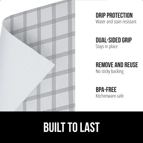 Miniatura 2 de GORILLA GRIP DripGuard - Forro para estantes, protector no adhesivo para cajones y gabinetes de cocina, antideslizante, de plástico con superficie