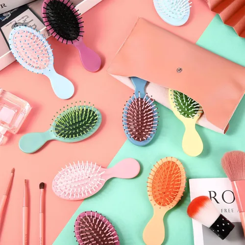 Miniatura 7 de FoldTier 72 piezas de mini cepillos desenredantes para el cabello, cepillo desenredante de viaje a granel, cerdas suaves, cepillo pequeño húmedo