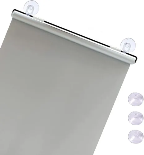 Miniatura 20 de Persianas enrollables opacas con ventosas, persianas enrollables opacas térmicas, persianas de privacidad temporales, cortinas portátiles Gris
