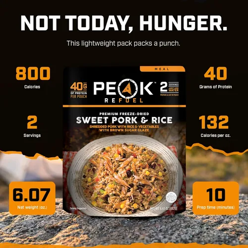Miniatura 4 de Peak Refuel Comida seca congelada para mochileros y camping Sabor increíble Alta proteína Preparación rápida Peso ligero