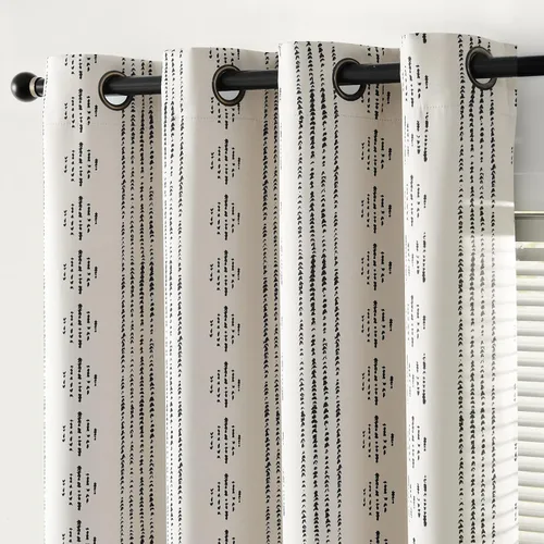 Miniatura 8 de Vangao Cortinas bohemias 100% opacas de 63 pulgadas de largo, para dormitorio, sala de estar, estampado geométrico, oscurecimiento de la habitación